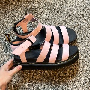 Pink Dr. Marten sandals. Wore once still in perfect condition